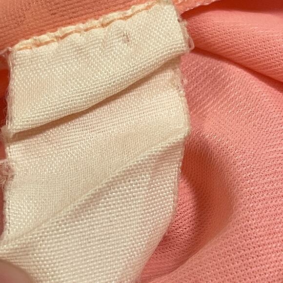 Vintage 60s Peignoir Set | Pink Nylon Nightgown + Robe, Lace Ruffles Cottage M/L - Picture 13 of 16